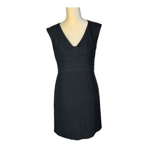 Loft Sleeveless V-Neck Sheath Gray‎ Dress Size 4